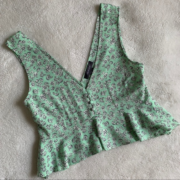 Primark Tie Back Floral Crop Blouse - Picture 6 of 7